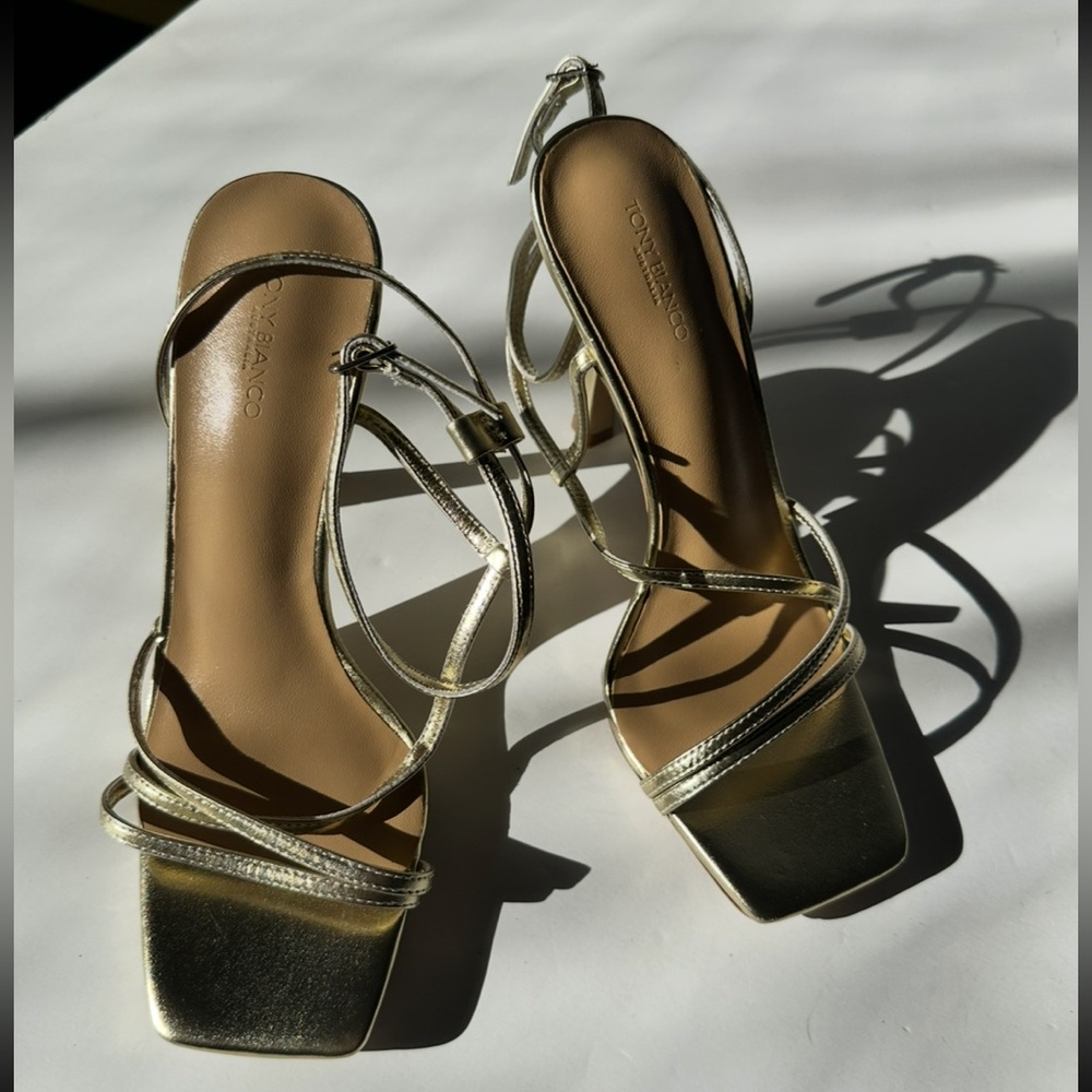 Tony Bianco Metallic Gold Heels